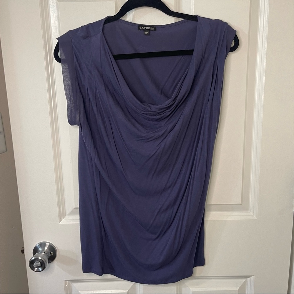 Purple Cowl Next Express Blouse